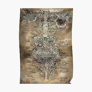 Made in Abyss - The Abyss Map Poster classic  Poster RB0307