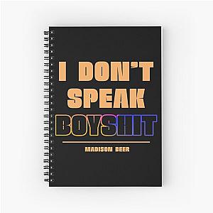 I Don't Speak Boyshit - Madison Beer Spiral Notebook