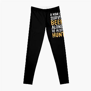 man cannot survive on beer   Leggings