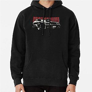 Mad Max Inspired Roadwarrior "Wasted Edition" - White Red Pullover Hoodie