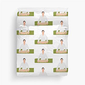 Mad men style Don Draper meditation Duvet Cover