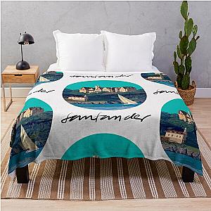 The Magdalena Palace, Santander, Green Fund Throw Blanket