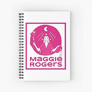 Maggie Rogers Art Pink - Heard It In A Past Life - Moon Witch Rocker Spiral Notebook