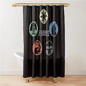 The Gathering Colored Shower Curtain