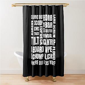 Magic The Gathering MTG Terms Cards Pro Words Shower Curtain