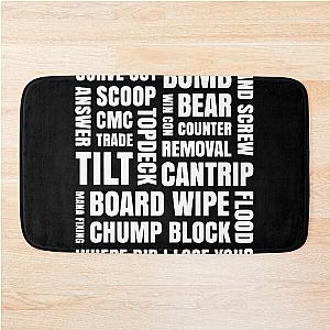 Magic The Gathering MTG Terms Cards Pro Words Bath Mat