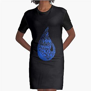 MTG Blue Mana - Magic the Gathering Draw Sticker Graphic T-Shirt Dress