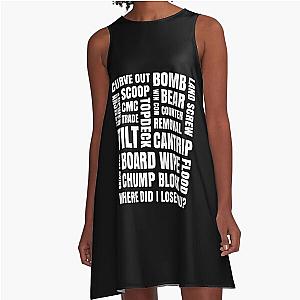 Magic The Gathering MTG Terms Cards Pro Words A-Line Dress