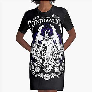 Conjuration - RPG Magic School Series : White Graphic T-Shirt Dress