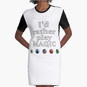 I'd rather play MTG Magic cards Graphic T-Shirt Dress