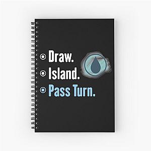 MTG Island - Magic the Gathering - Blue Spiral Notebook