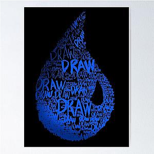 MTG Blue Mana - Magic the Gathering Draw Sticker Poster