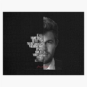 Black Magnus Carlsen Quote Jigsaw Puzzle