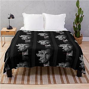 Black and white Magnus Carlsen throw blanket