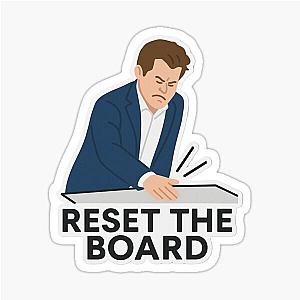 Reset The Board Magnus Carlsen Table Slam Meme Sticker