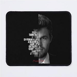 Black and Magnus Carlsen Quote Mouse Pad