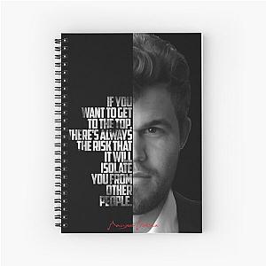 Black and White Magnus Carlsen Quote Spiral Notebook