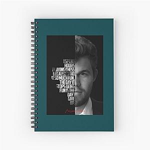 Black and white Magnus Carlsen quote Spiral Notebook