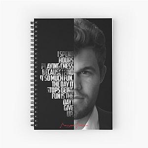 Black and White Magnus Carlsen Spiral Notebook