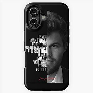 Black and white Magnus Carlsen iPhone Case
