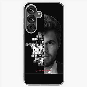 Black and white Magnus Carlsen quote for Samsung Galaxy Soft Case