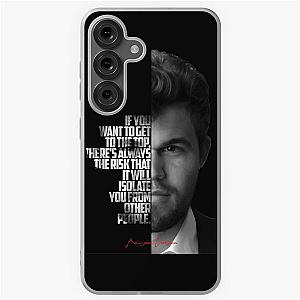 Black and white Magnus Carlsen quote for Samsung Galaxy Soft Case