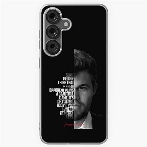 Black and white Magnus Carlsen Samsung Galaxy Case