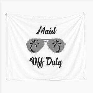 Off Duty Maid Funny Summer Vacation Tapestry