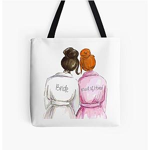 Maid of Honor Gift Proposal - Best Wedding Gift for Bride - Bridal Shower Gift for Her - Maid of Honor Gift from Bride - All Over Print Tote Bag