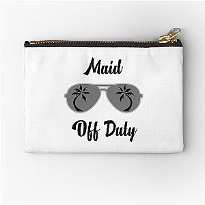 Off Duty Maid Funny Summer Vacation Zipper Pouch