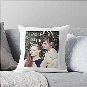 Sophie Turner and Maisie Williams Mophie Throw Pillow