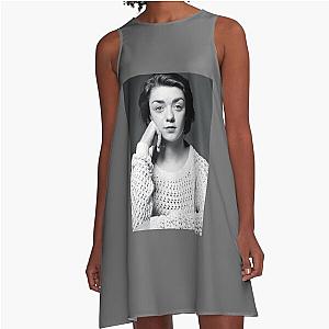 Maisie Williams Black Classic A-Line Dress