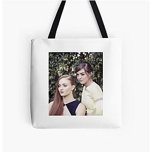 Sophie Turner and Maisie Williams Mophie All Over Print Tote Bag