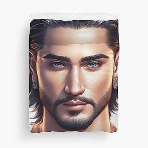 Handsome Maluma Watercolor Painting  Duvet Cover