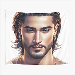 Handsome Maluma Watercolor Painting  Tapestry