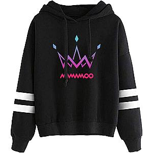 Mamamoo Hoodies - Gradient Logo Striped Pullover Hoodie