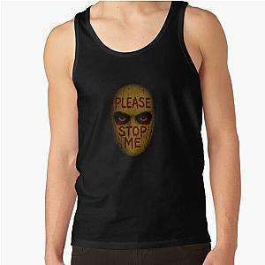 Please Stop Me Disturbing Mask Art Inspired by Manhunt Game Horror Tank Top