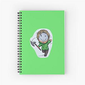 Manhunt Cute MCYT Sticker, Dreamwastaken, Dream SMP Spiral Notebook