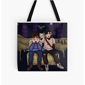 George and Sapnap in Minecraft Manhunt Tote Bag
