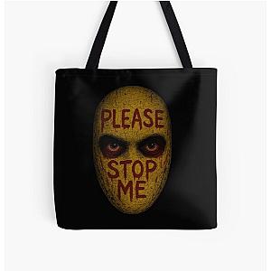 Please Stop Me - Disturbing Mask Art Inspired by Manhunt Horror All Over Print Tote Bag