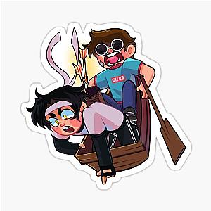 Chibi Manhunt Sapnap and GeorgeNotFound Sticker