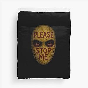 Please Stop Me - Disturbing Mask Art Inspired by Manhunt Game Horror Duvet Cover