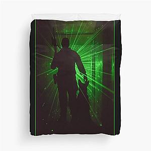 Police K9 Poster with manhunting quote Duvet Cover