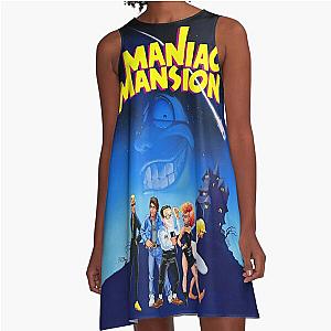 Day of the Tentacle Maniac Mansion High Contrast A-Line Dress