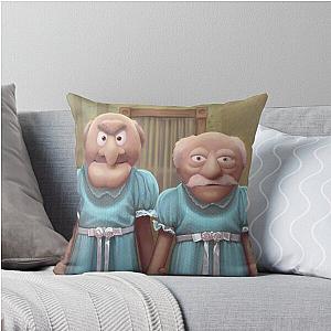 Muppet Maniac Statler & Waldorf as the Evil Twins Throw Pillow