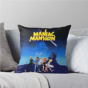 Day of the Tentacle Maniac Mansion High Contrast Throw Pillow
