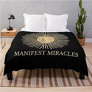 Manifest Miracles, Meditation, Yoga, Gifts for Her and Him Throw Blanket