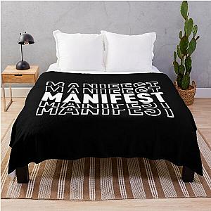 Manifest Black Throw Blanket