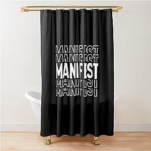 Manifest Black Shower Curtain