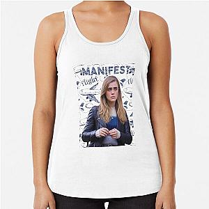 Manifest Michaela Stone Poster With Flight and Planes Pattern Racerback Tank Top